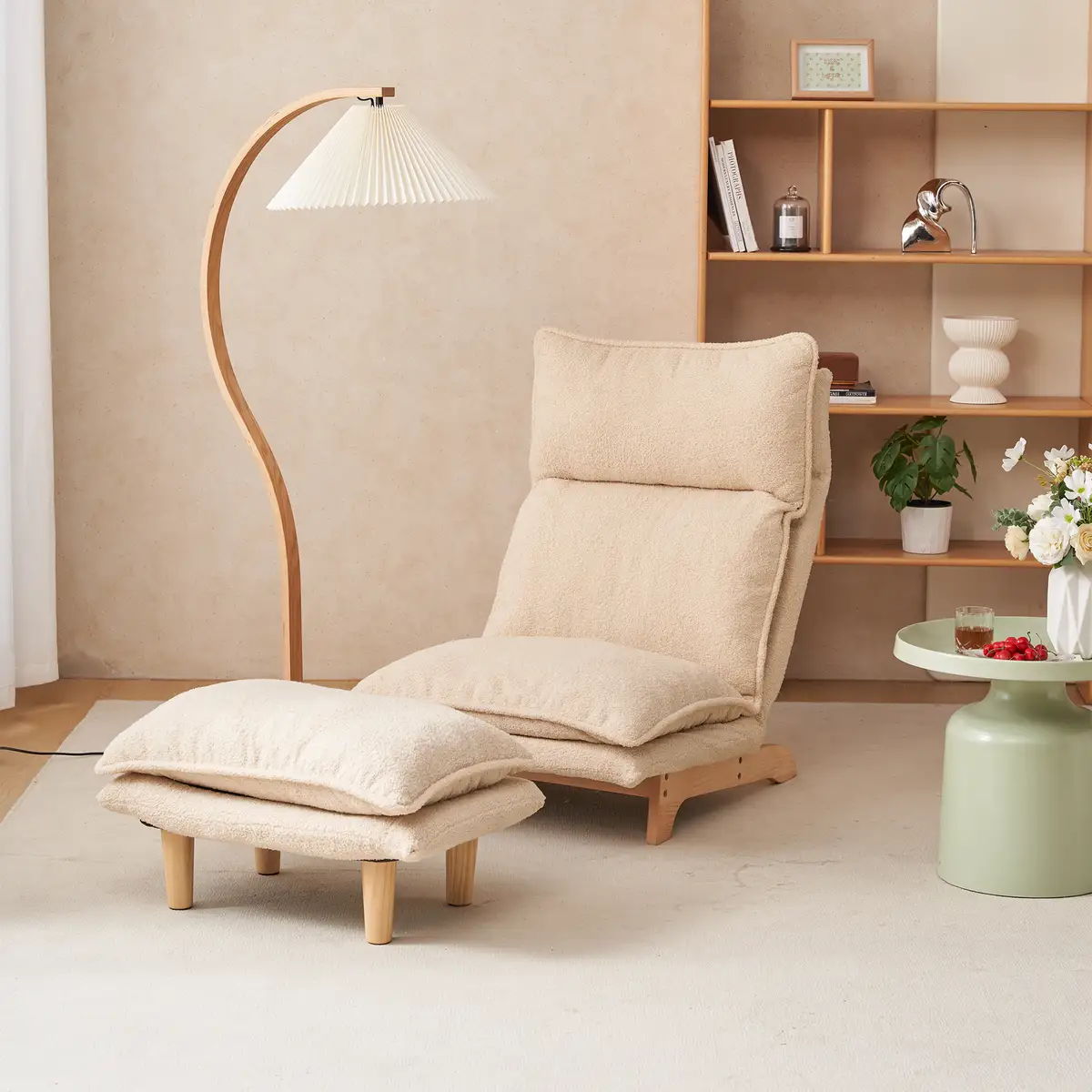 Lazy sofa balcony leisure chair bedroom sofa chair foldable reclining chair